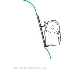 Luifeladapter set Fiamma F45 voor Fiberglass dak
